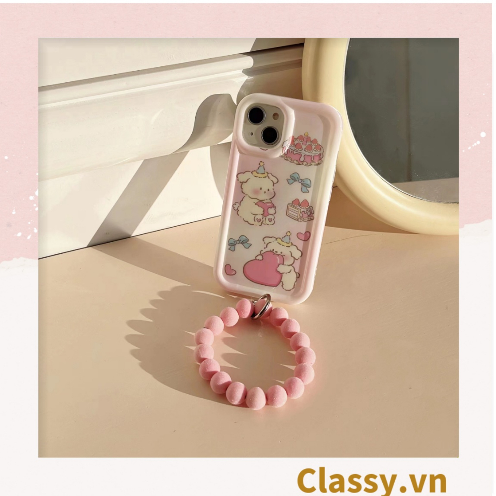 Móc khóa Classy, móc đeo điện thoại móc điện thoại chuỗi hạt nhựa nhiều màu, nhiều kích thước PK1268