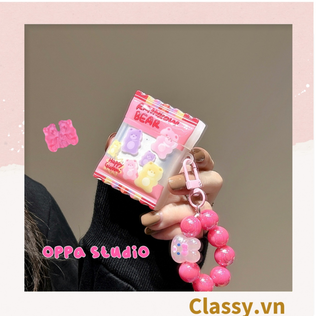 Móc khóa Classy, móc đeo điện thoại móc điện thoại chuỗi hạt nhựa nhiều màu, nhiều kích thước PK1268