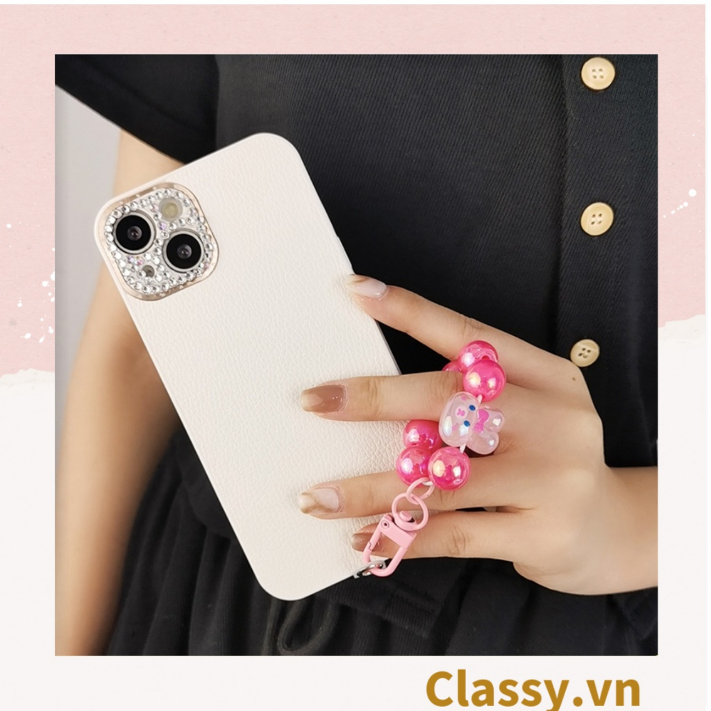 Móc khóa Classy, móc đeo điện thoại móc điện thoại chuỗi hạt nhựa nhiều màu, nhiều kích thước PK1268