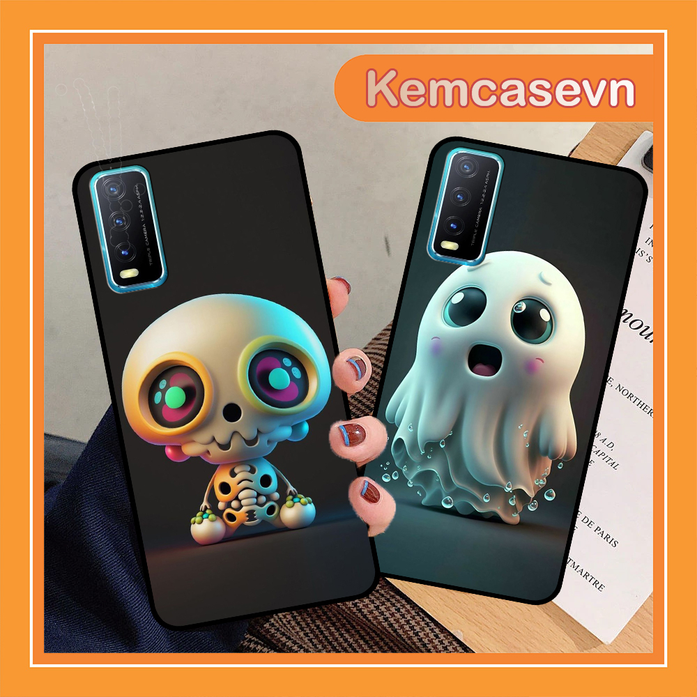 Ốp Điện Thoại Vivo Y12s - Y20 - Y20s In Hình Halloween Cute Cực Trend.