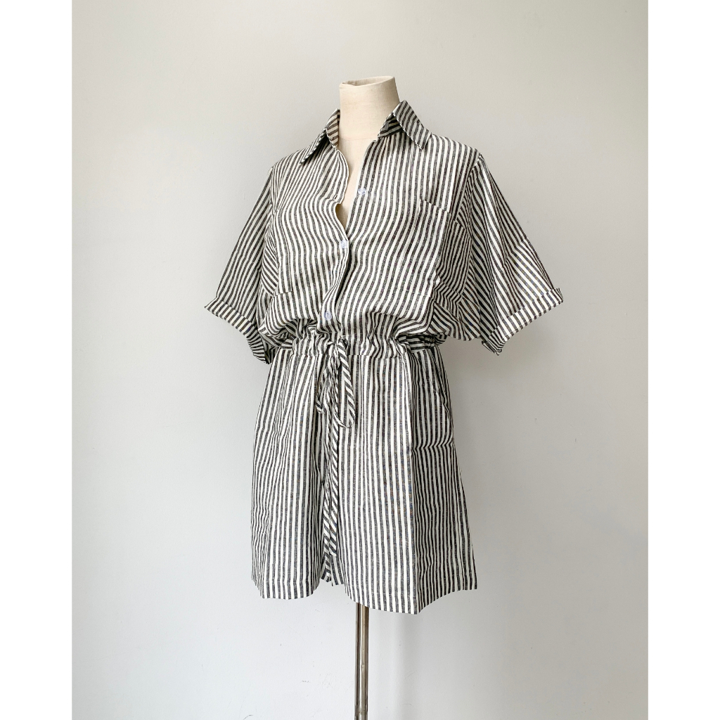 Jumpsuit Ngắn Thiết Kế Linen Teddy Romper | SE-LA3756 | Lana Official | BigBuy360 - bigbuy360.vn