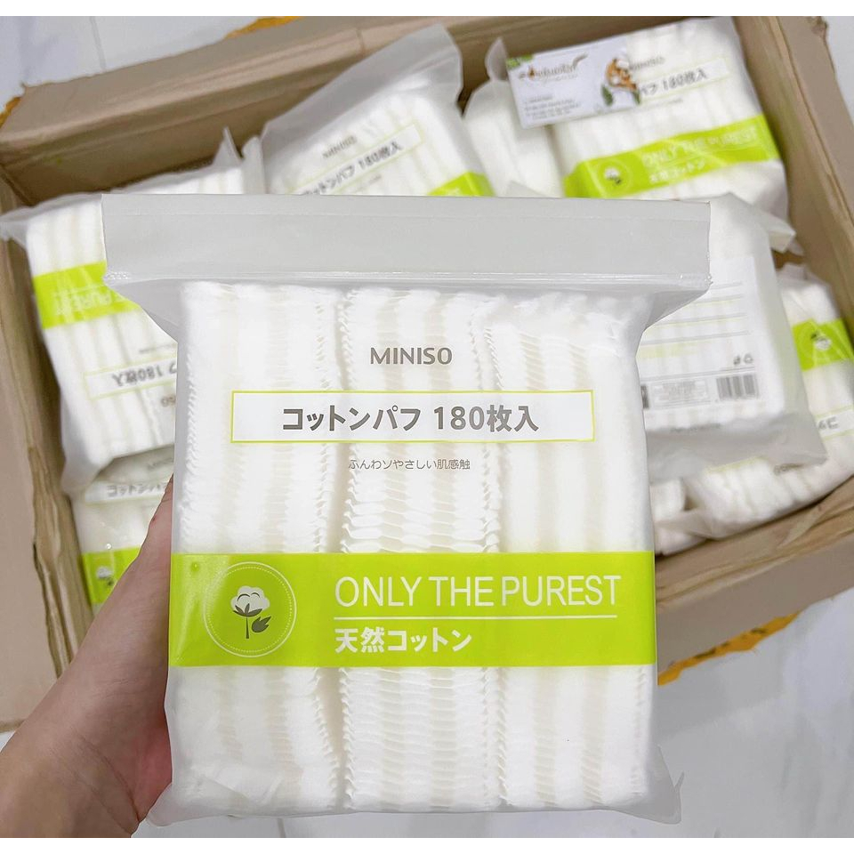 Bông tẩy trang Miniso 180 miếng