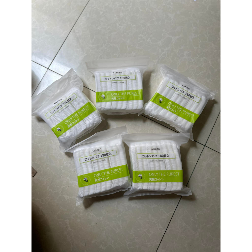 Bông tẩy trang Miniso 180 miếng