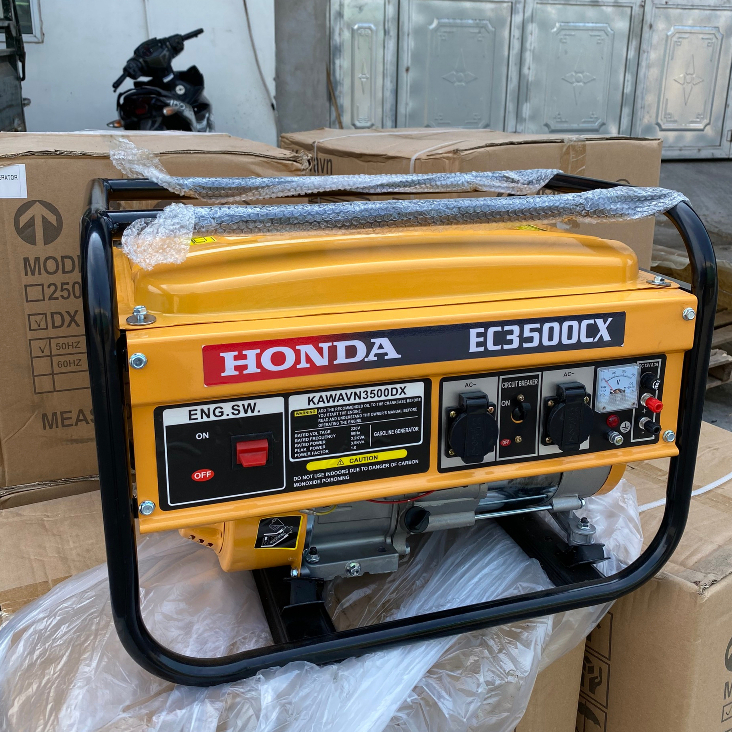 Máy Phát Điện Honda EC3500CX Máy Phát Điện Gia Đình Có Đề Nổ, Giật Tay Công Suất 3kw Chạy Xăng – Hàng Chính Hãng