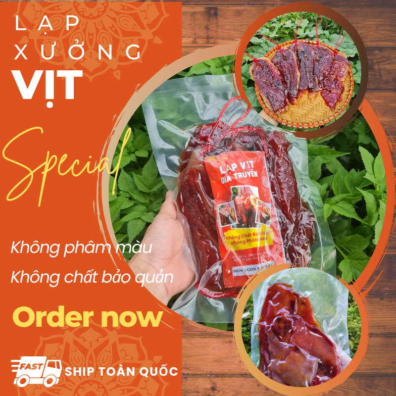 Lạp xưởng Vịt gia truyền túi 0,5 kg Đặc sản thơm ngon lạ miệng
