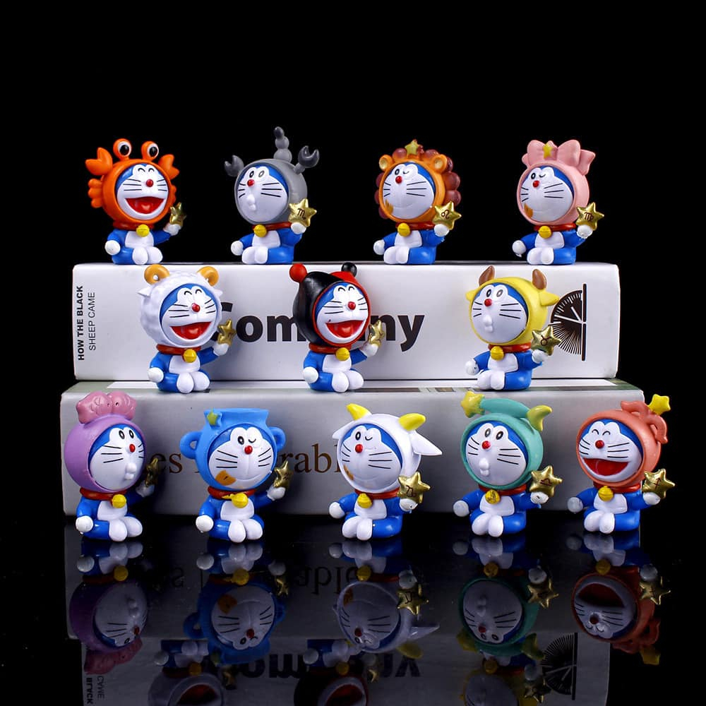 Mô hình DORAEMON 12 cung hoàng đạo decor, làm quà tặnggg siêu cute