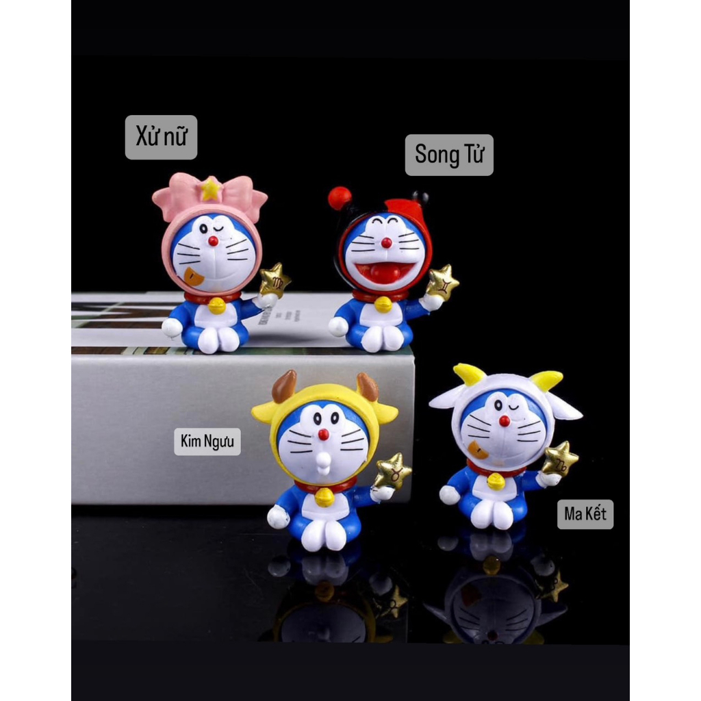 Mô hình DORAEMON 12 cung hoàng đạo decor, làm quà tặnggg siêu cute