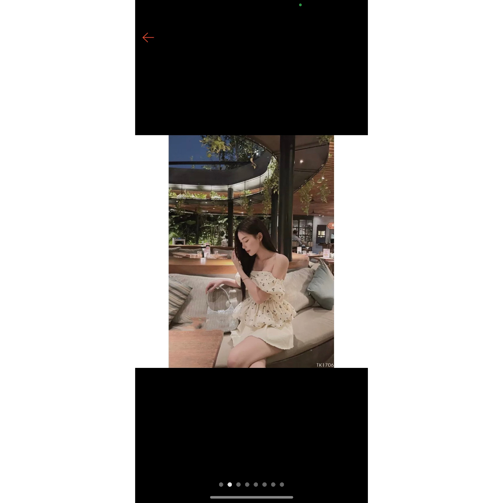 Set Áo Chân Váy Họa Tiết Hoa Nhí Trễ Vai Phối Chân Váy Chữ A Quyến Rũ Trẻ Trung Cá Tính