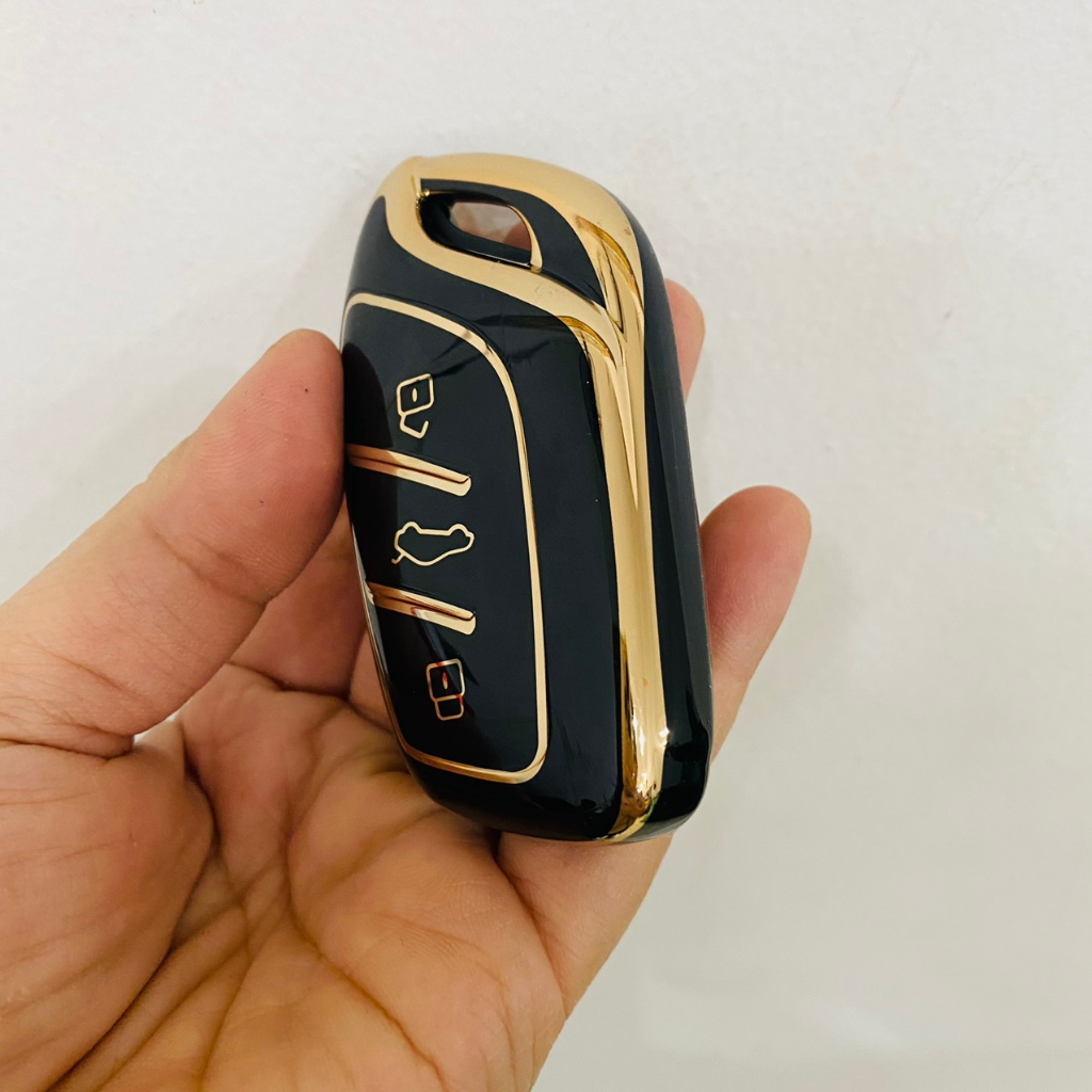 Ốp Chìa Khóa Tráng Gương Cho Xe MG ZS, HS - có thêm móc đeo chìa chất liệu silicon cao cấp, độ bền cao (TGV)