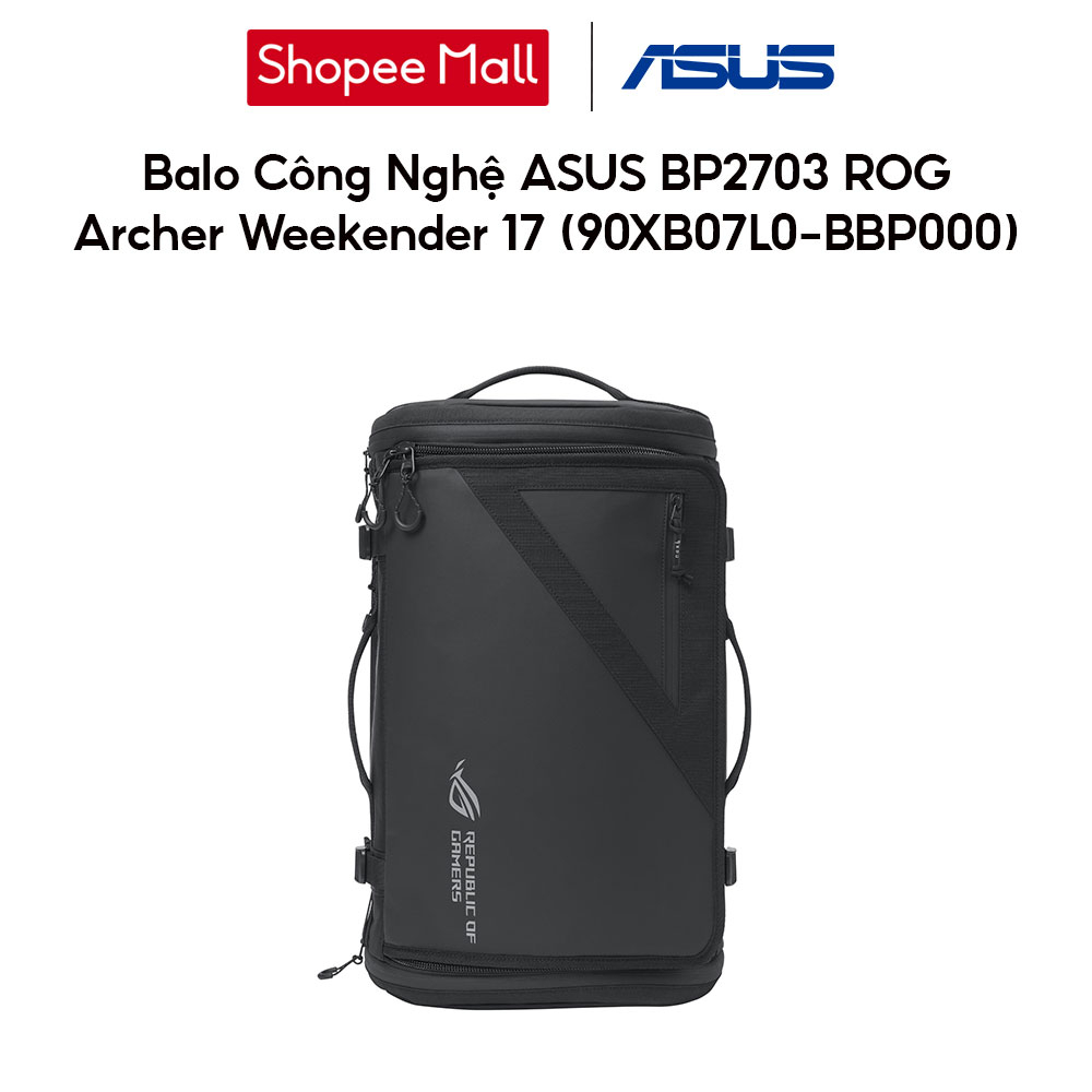 Balo Công Nghệ ASUS BP2703 ROG Archer Weekender 17 (90XB07L0-BBP000)