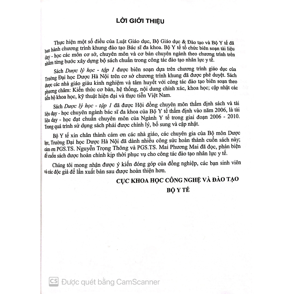 Benito - Sách - Dược lý học Tập 1 - Đào tạo dược sĩ đại học