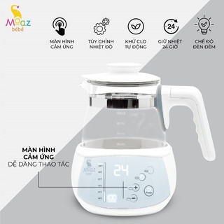 Bình đun nước pha sữa thông minh và giữ nhiệt 24 giờ Moaz Bébé MB-002
