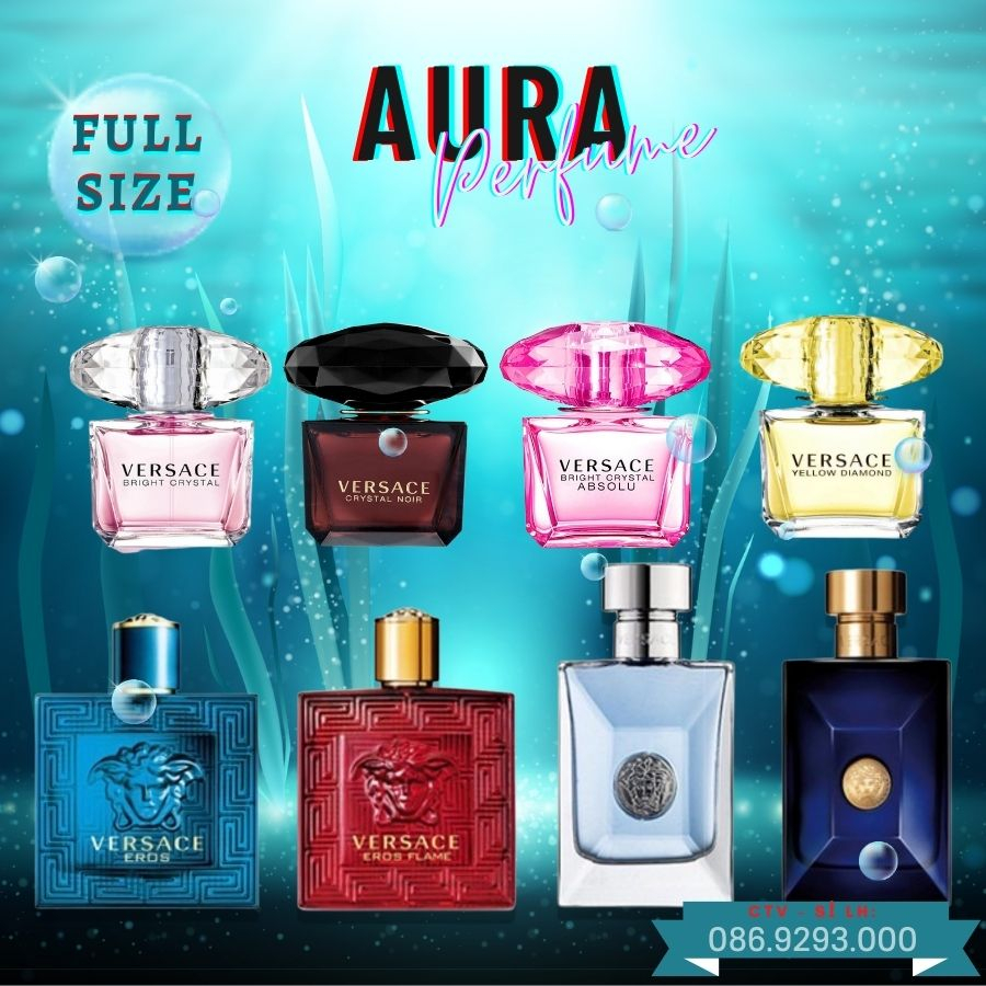 Nước hoa Versace Eros 100ml, Versace Bright Crystal 90ml, Nước hoa chính hãng