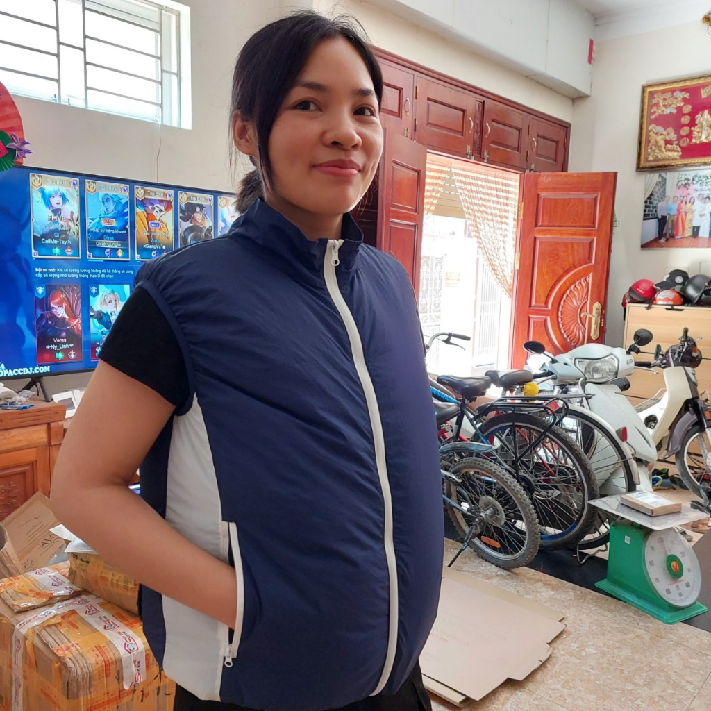 Áo Quạt Điều Hoà Gile Nhật Bản áo quạt cộc tay Full bộ - pin 20000 dùng 12 tiêng mới hết có 3 cấp độ gió ảnh thật