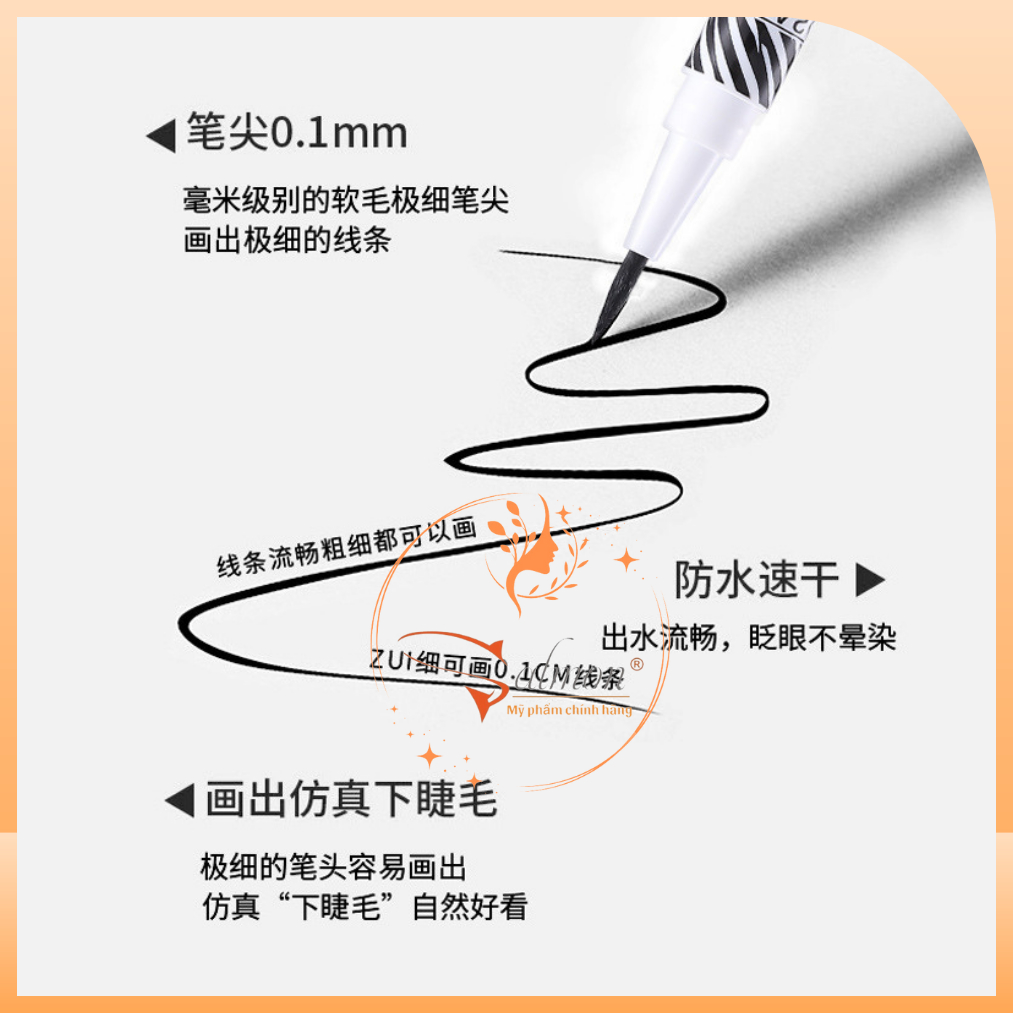 Bút Kẻ Mắt Nước SVMY No907, Bút Dạ Lông Đầu Bút Siêu Mảnh, Lông Nét Siêu Nhuyễn, Lâu Trôi, Chống Nước, Nội Địa Trung