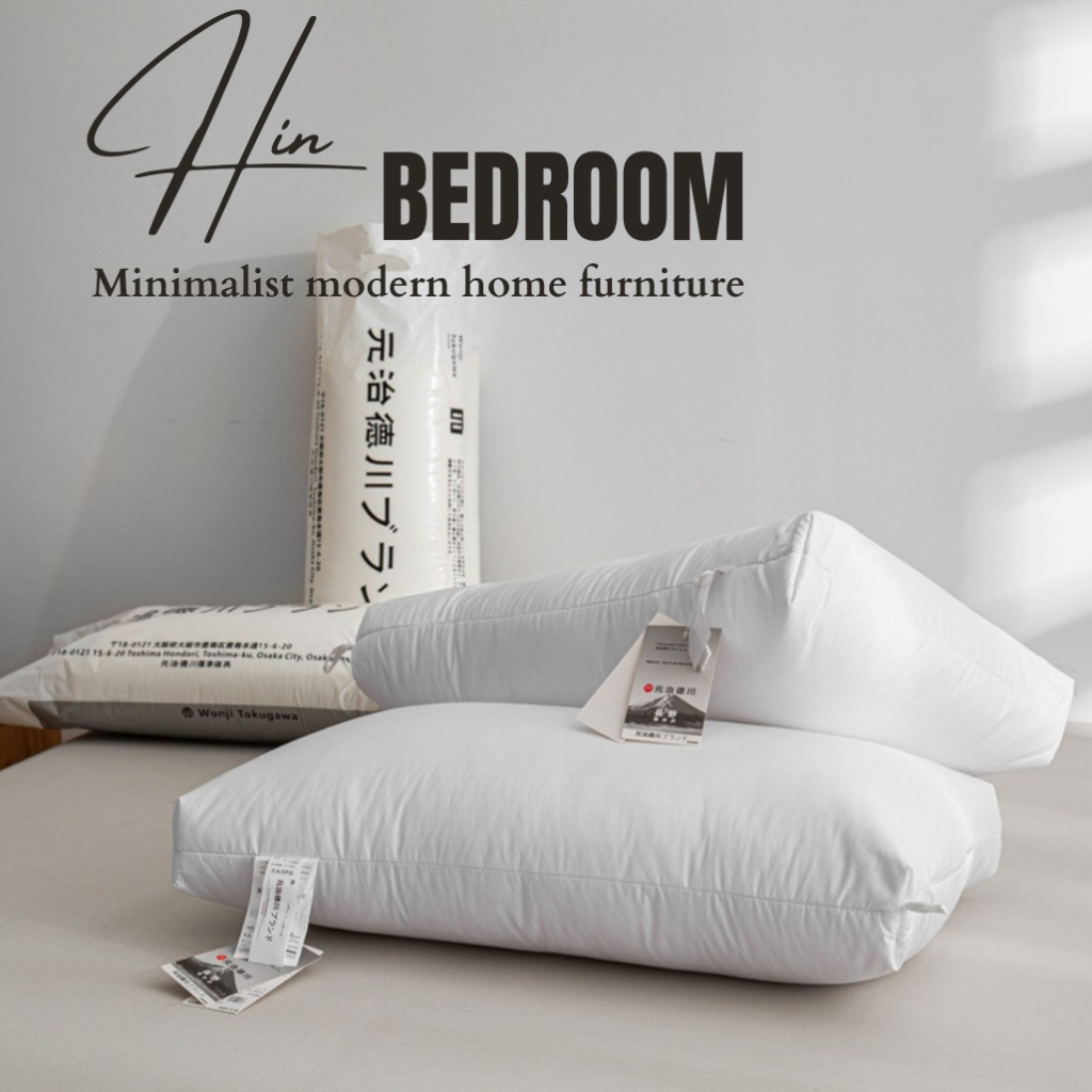 Gối Ngủ Ruột Gối Lông Vũ Nhân Tạo Cao Cấp Gối Nhật Bản Gối Khách Sạn 50x70cm Hin Home Bedding