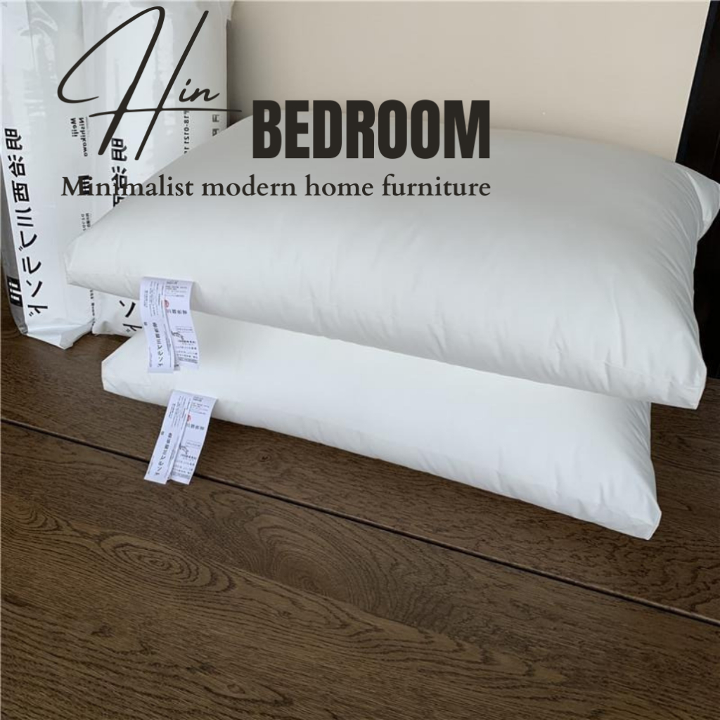 Gối Khách Sạn 50x70cm Hin Home Bedding Gối Ngủ Ruột Gối Lông Vũ Nhân Tạo Cao Cấp Gối Nhật Bản