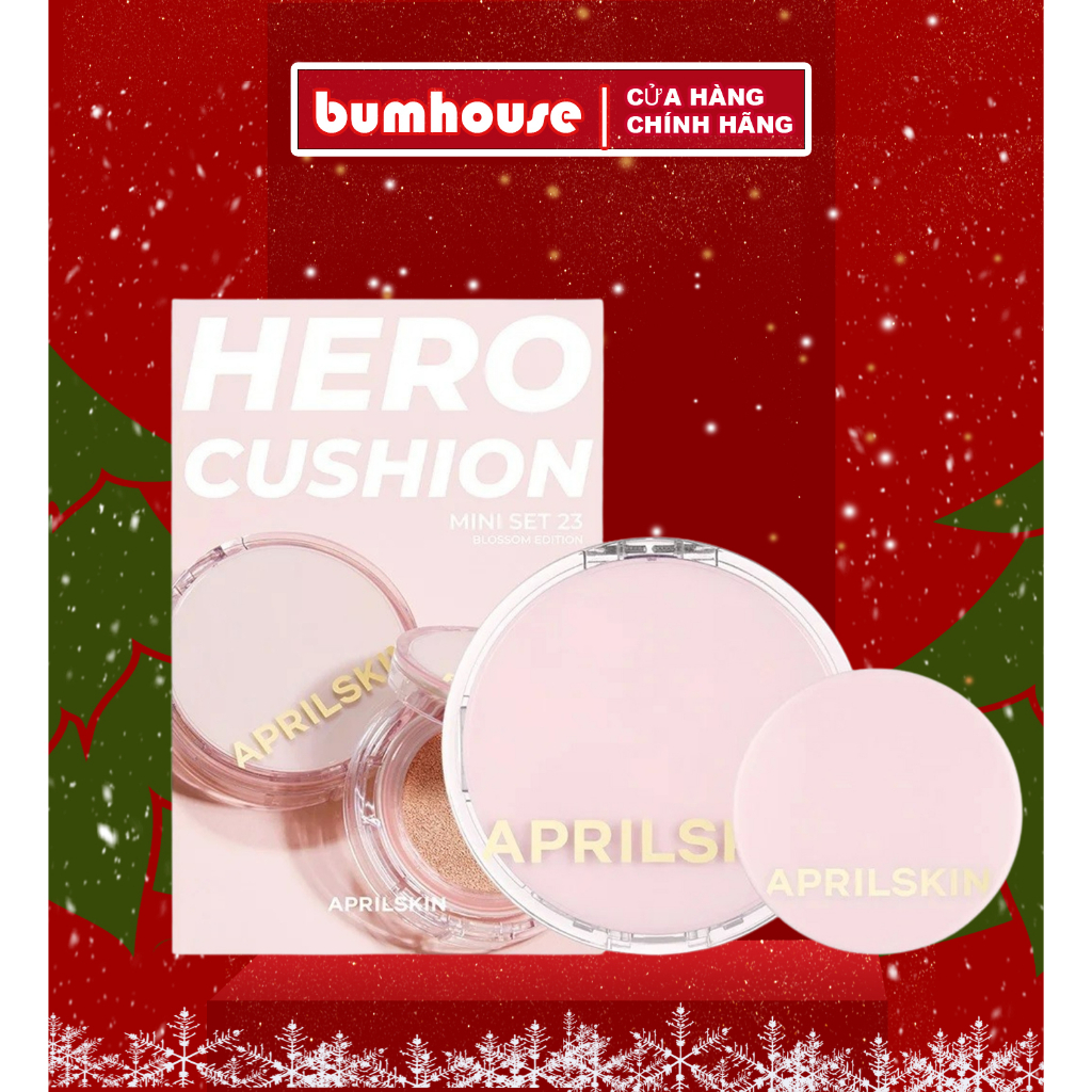 [Bản giới hạn] Set Phấn nước APRILSKIN Hero Blossom Mini Cushion Limited Edition (12g+3.5g)