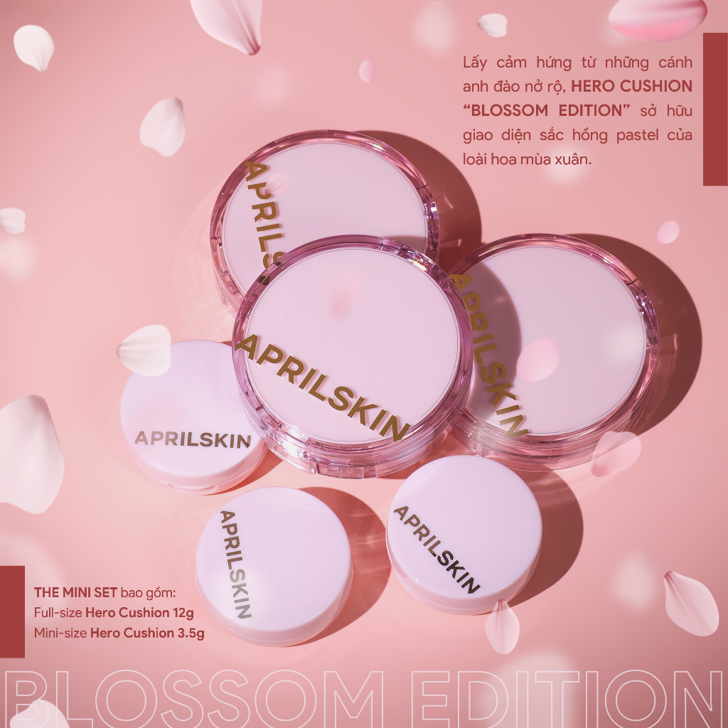 [Bản giới hạn] Set Phấn nước APRILSKIN Hero Blossom Mini Cushion Limited Edition (12g+3.5g)