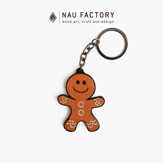 Móc khóa giáng sinh, noel hình chó shiba giáng sinh - móc khoá gỗ cắt shape tô màu thủ công 2 mặt nau factory