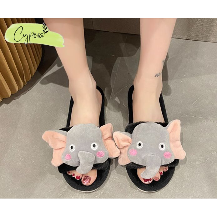 Dép bông trong nhà voi con dễ thương - D155