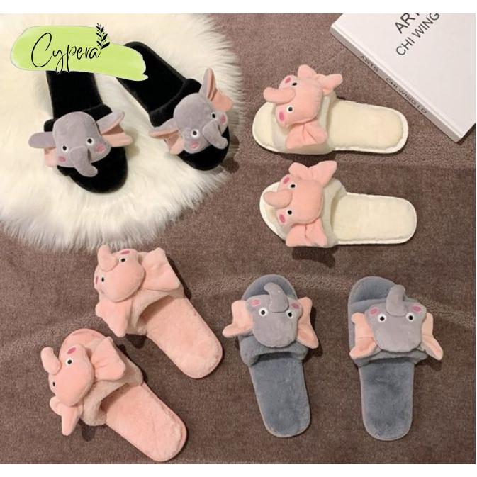 Dép bông trong nhà voi con dễ thương - D155