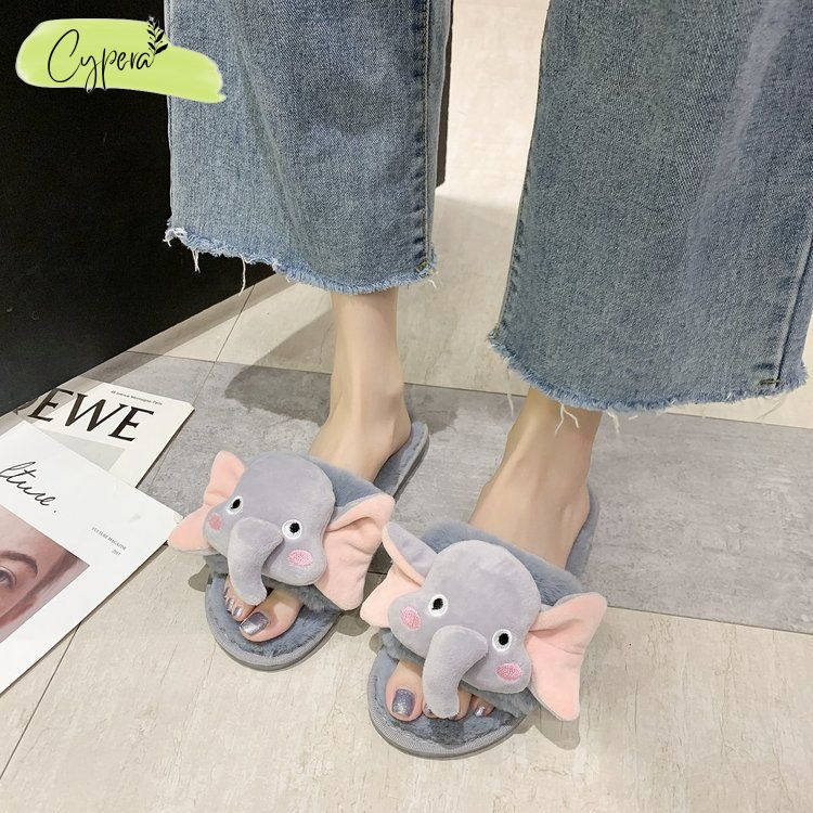 Dép bông trong nhà voi con dễ thương - D155