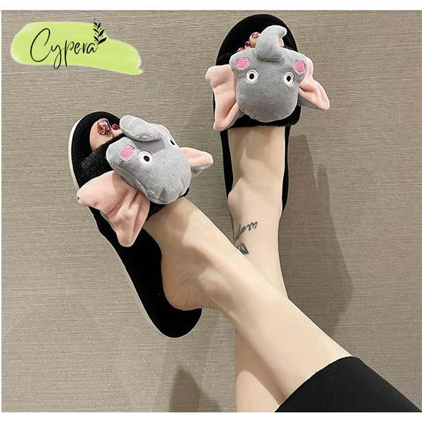 Dép bông trong nhà voi con dễ thương - D155