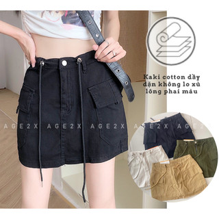 CHÂN VÁY y2k TÚI HỘP DÂY RÚT CÓ QUẦN BÊN TRONG CHẤT KAKI CỰC HOT 3 SIZE 45-60KG TÙY CHIỀU CAO chất kaki cotton dầy dặn