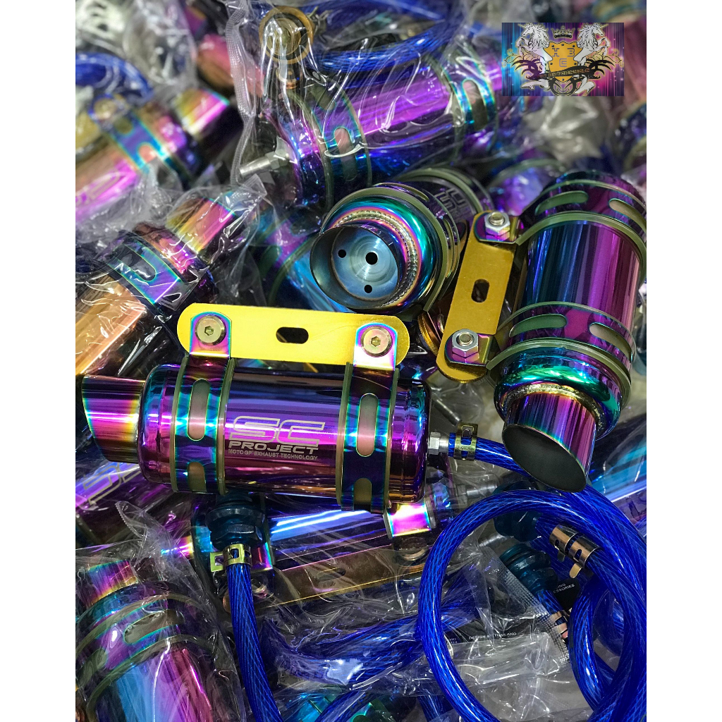 Bình Thông Hơi Xe Máy Titan Kiểu Dáng Lon Pô 1524