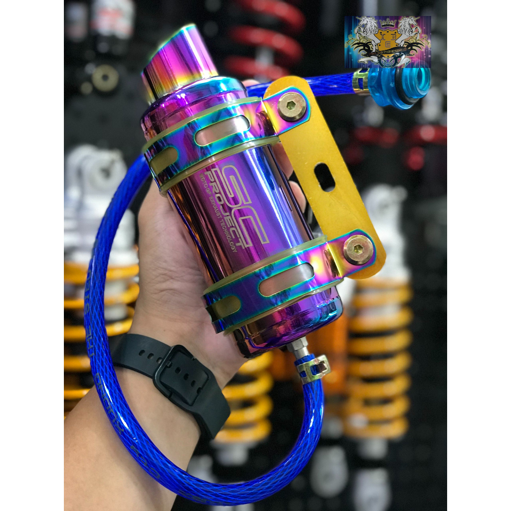 Bình Thông Hơi Xe Máy Titan Kiểu Dáng Lon Pô 1524