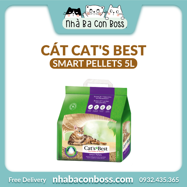 Cát Vệ Sinh Cho Mèo Cat's Best (Catbest/ Catsbest/ Cat’sbest) Smart Pellets Bao 5L