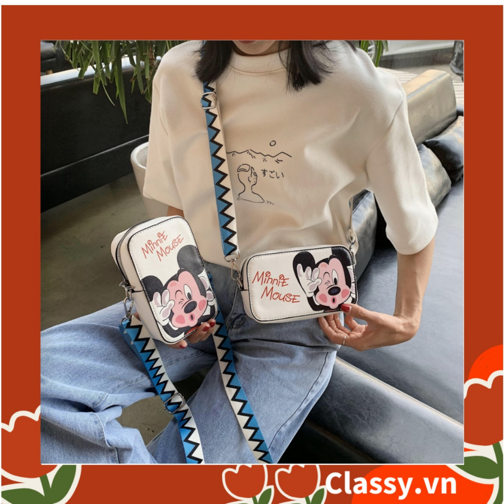 Túi hộp Classy cao cấp hình chữ nhật họa tiết hoạt hình Disney siêu dễ thương T585