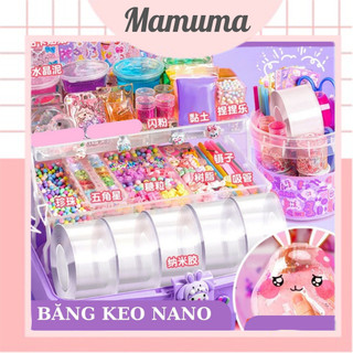 Băng keo nano ma thuật thổi bong bóng với 3 cuộn băng keo lớn đồ chơi thủ công DIY - Mamuma Store