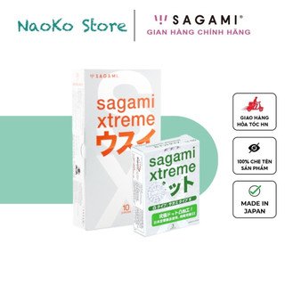 [CHÍNH HÃNG] COMBO Bao Cao Su Sagami Super Xtreme Siêu Mỏng Hộp 10c & BCS Gai Bi SAGAMI XTREME WHITE Hộp 3c