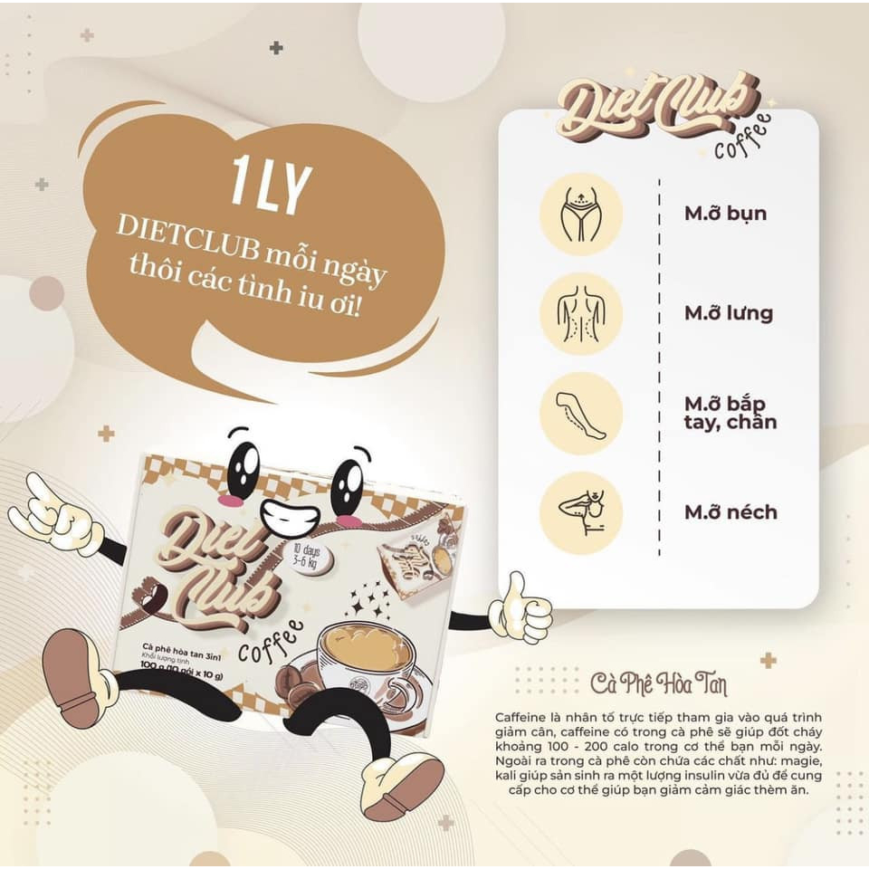 Cà Phê Giảm Cân Dietclub  - Hàng Chính Hãng