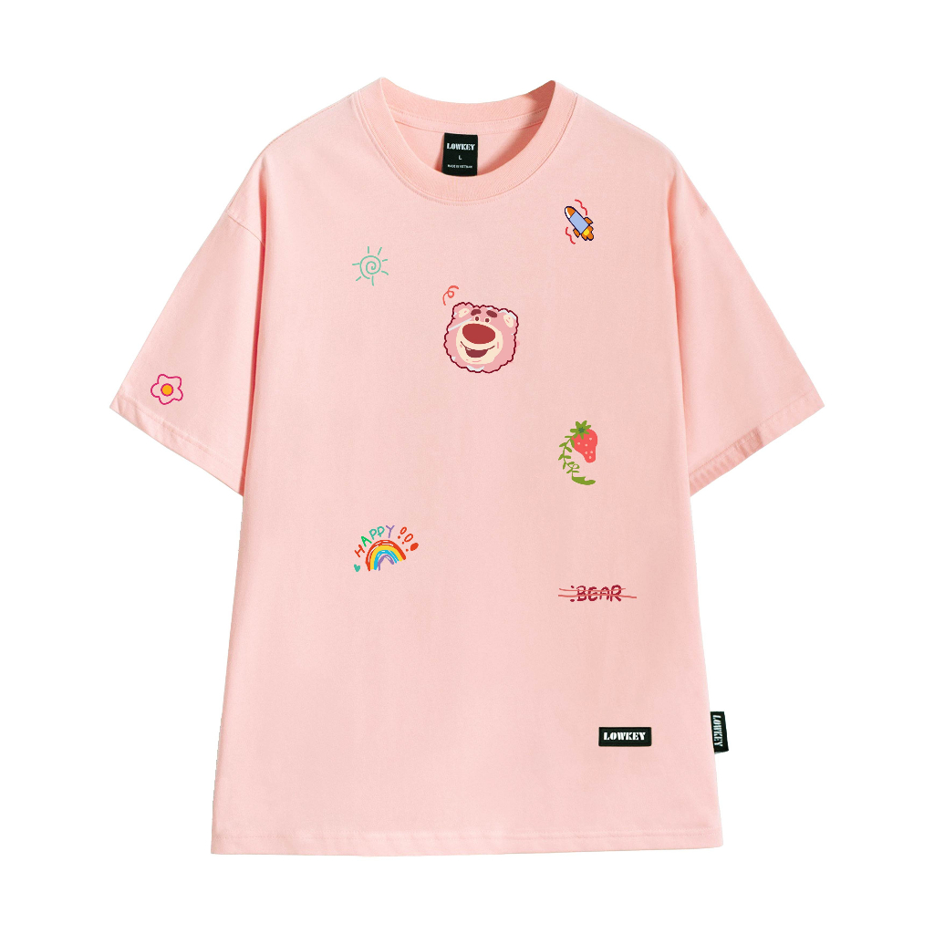 Áo thun unisex nam nữ Mini LOTSO Strawberry LOWKEY đẹp K0092 - Cotton thấm hút mồ hôi