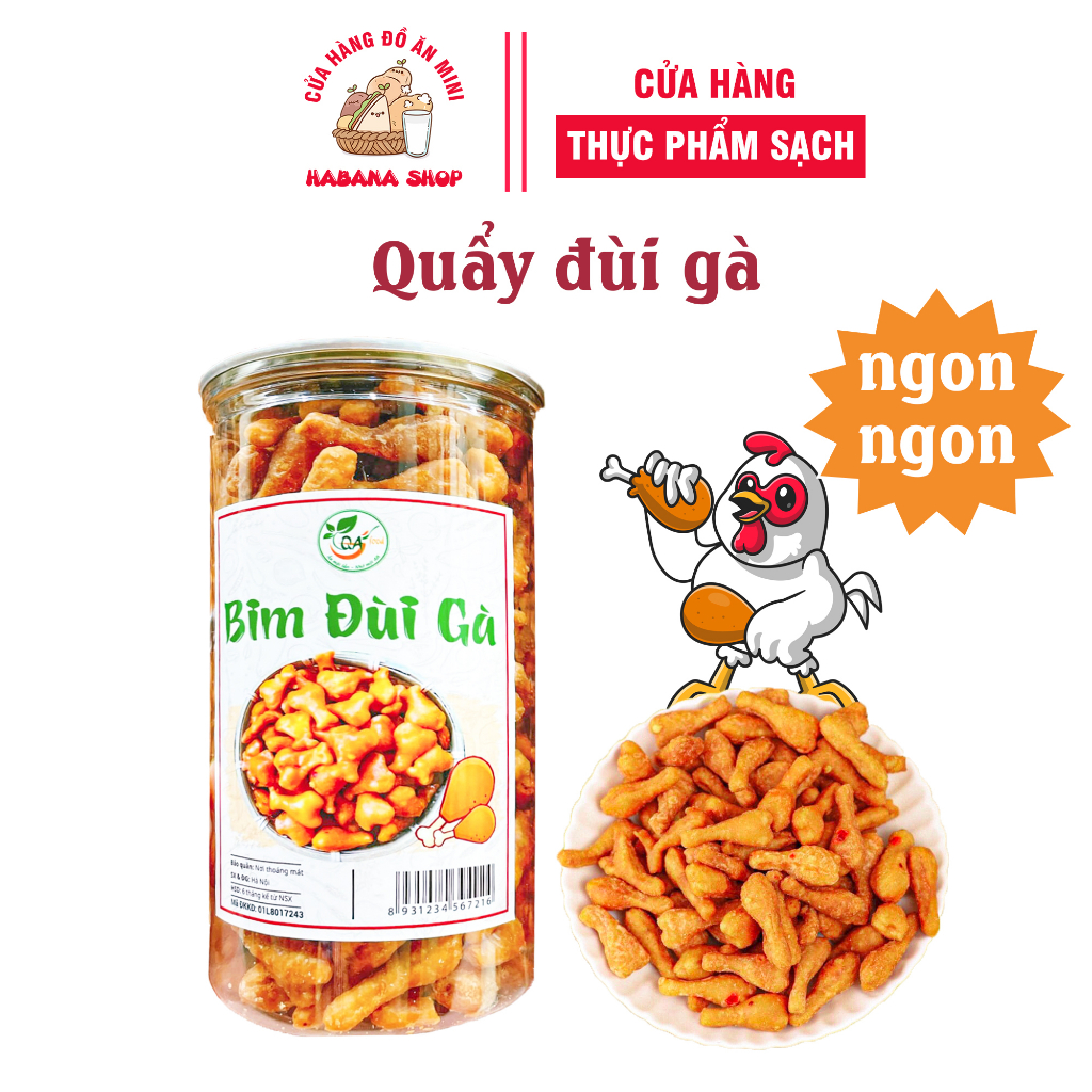Quẩy đùi gà phô mai HaBaNa đồ ăn vặt dành cho giới trẻ vừa rẻ vừa ngon hộp 300 gram