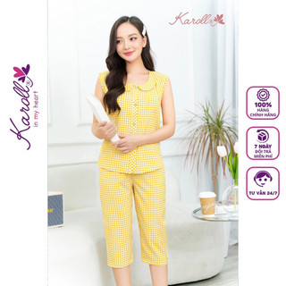 Đồ bộ nữ mặc nhà Jcvcoll - Karoll NH23.044 BỘ THÔ KẺ CỔ REN. QL