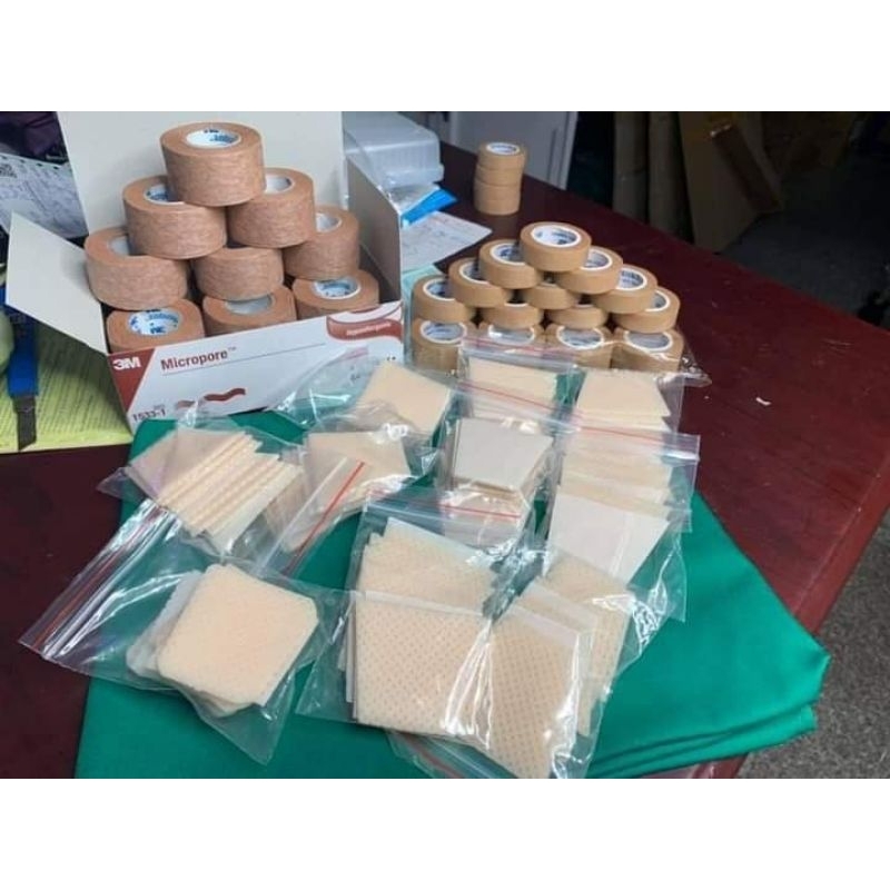 Nẹp mũi, sáp cầm máu mũi, dây dẫn dịch mũi, băng keo nâu 3M, băng keo trắng