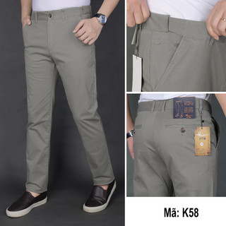 Quần kaki nam ZENTOMAN cạp chun ẩn ống suông dáng Hàn co giãn, mềm mịn K58
