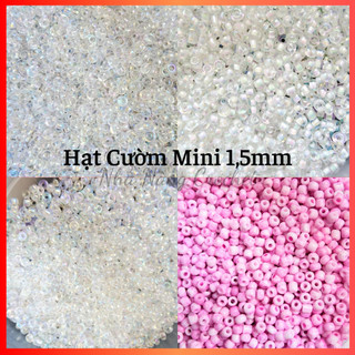 Hạt cườm pha lê ánh nhũ siêu nhỏ 1,5mm trang trí phụ kiện handmade