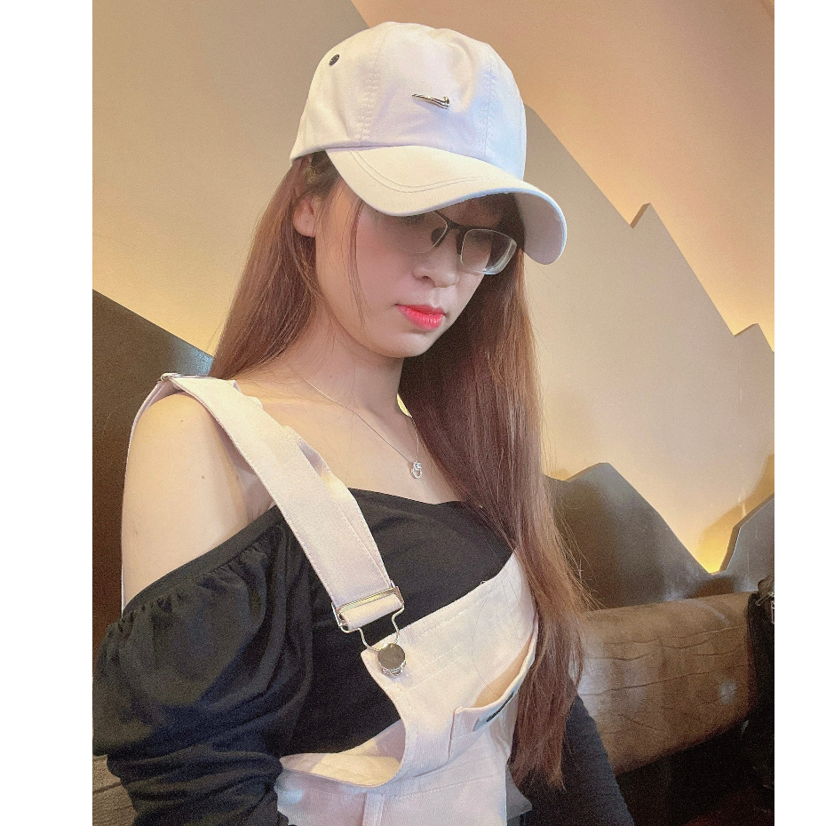 Nón kết mũ lưỡi trai nam nữ HOT màu trắng trơn thoáng mát