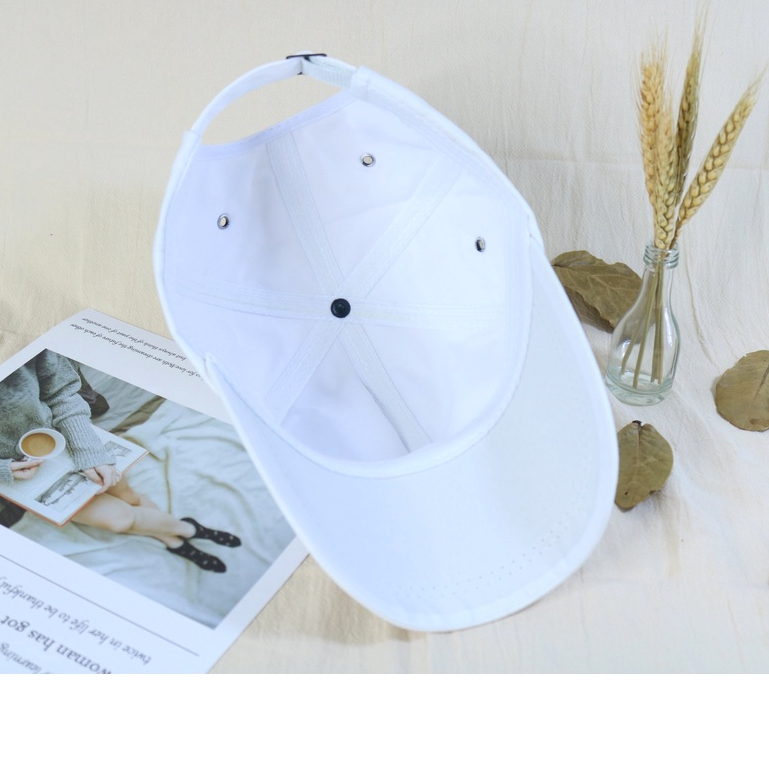 Nón kết mũ lưỡi trai nam nữ HOT màu trắng trơn thoáng mát