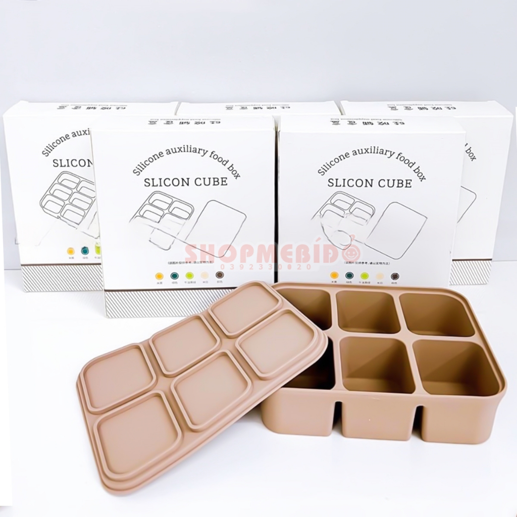 Khay Trữ Đông Silicon Cao Cấp Có Nắp Đậy Tiện Dụng, Đựng Nước Dashi Rau Củ, Đồ Ăn Dặm Cho Bé ATD22