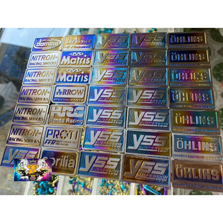 Logo titan dán cóc phuộc thương hiệu yss, domi, hrc, proti, leo, nitro, arrow, ohlins, matris, aprilia