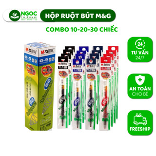 [Giá sỉ] Hộp 20 ruột bút nước, ruột bút béo M&G GP1163, ruột bút bi MG, ruột bút bi bấm béo, ruột bút bi nước 0.5mm