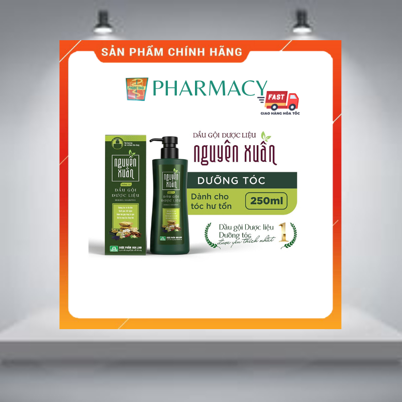 Dầu Gội Dược Liệu Nguyên Xuân Xanh lá 250ml - Dưỡng Tóc