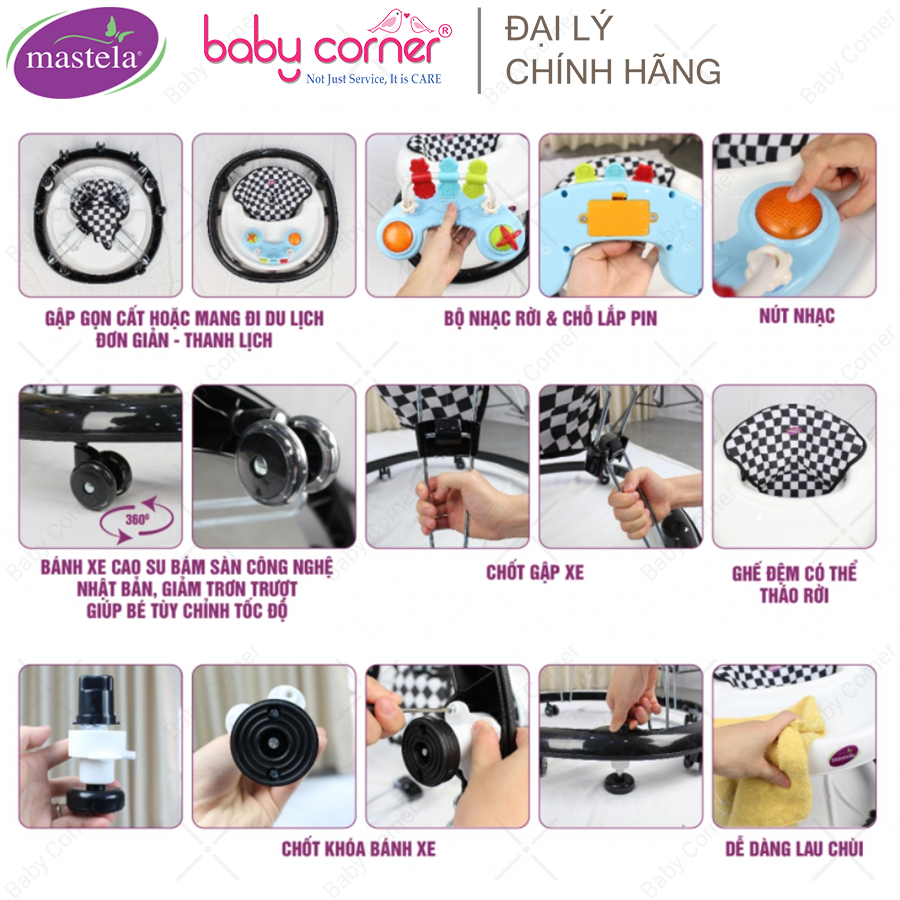 Xe Tập Đi Tròn Mastela Có Đồ Chơi W2002 Cho Bé 6M+