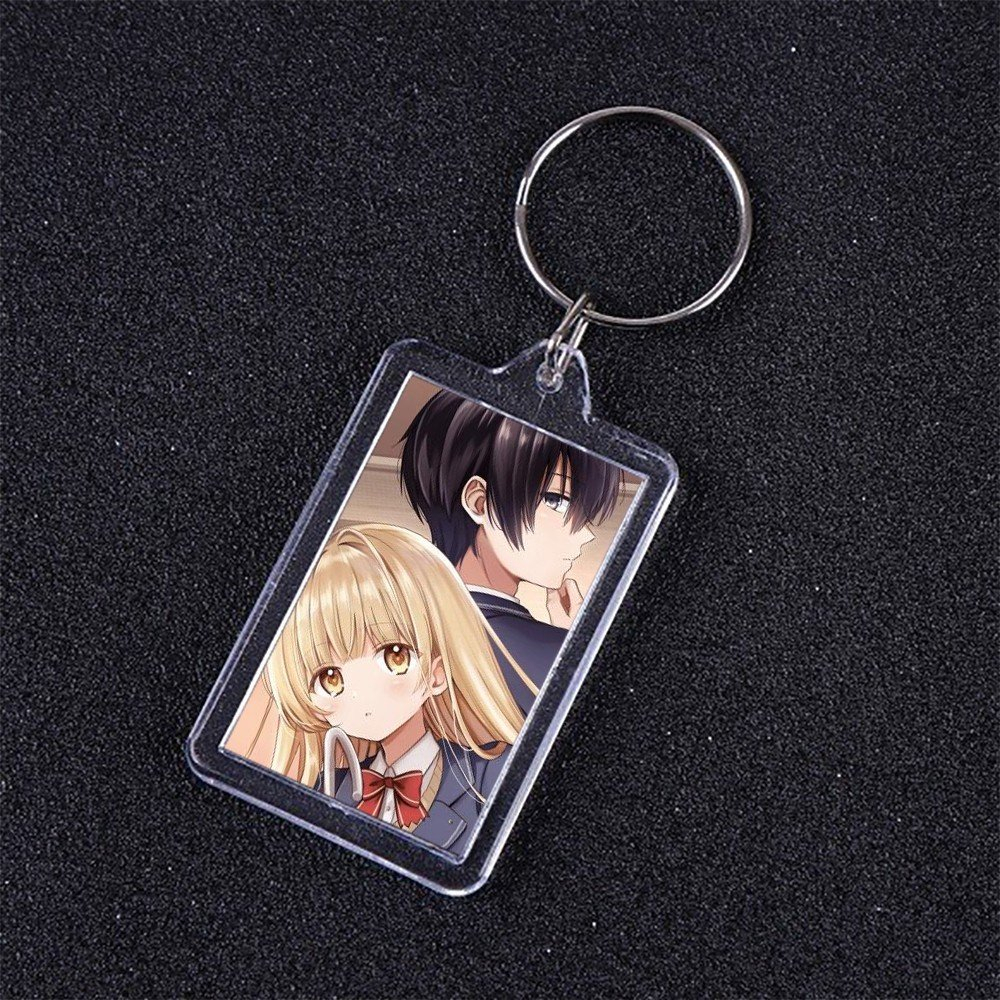 Móc khóa mica IN HÌNH Thiên Sứ Nhà Bên ver Đồng Phục anime chibi xinh xắn dễ thương